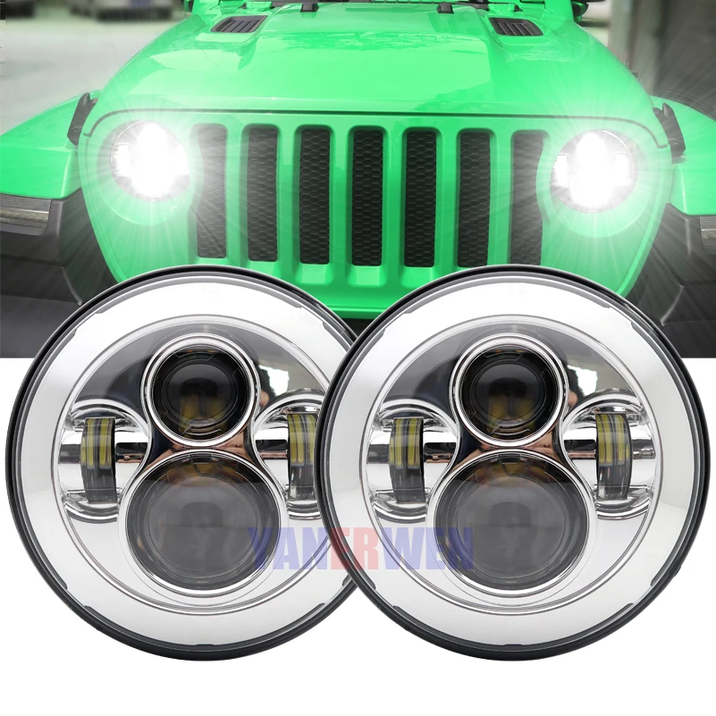 Автомобильный светильник 7 дюймовый светодиодный головной для 07-15 JEEP Wrangler JK Hummer H4