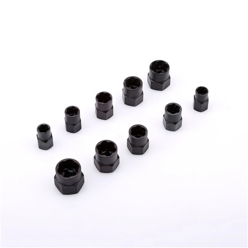 10pcs Set Damaged Bolt Nut Screw Remover Tool Kit Extractor Removal Tools