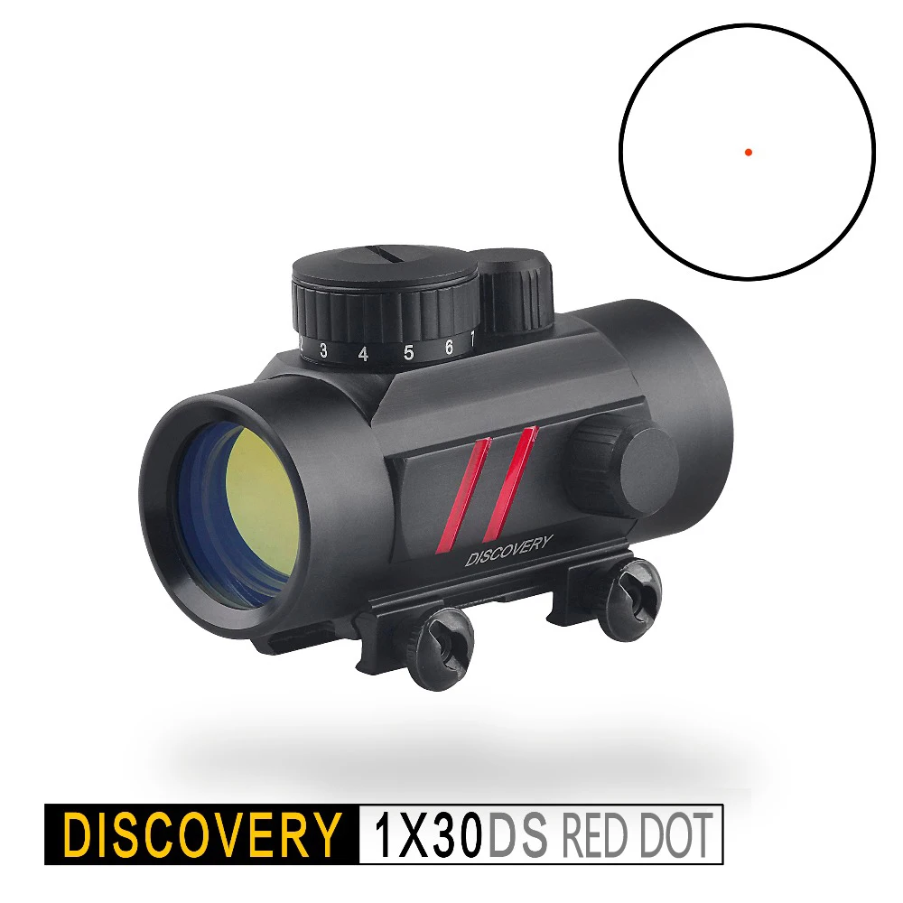 Тактический голографический прицел оптика обнаружения 1X30 DS Red Dot Коллиматорный прицел высокой четкости противотуманные прицелы для пневматической винтовки