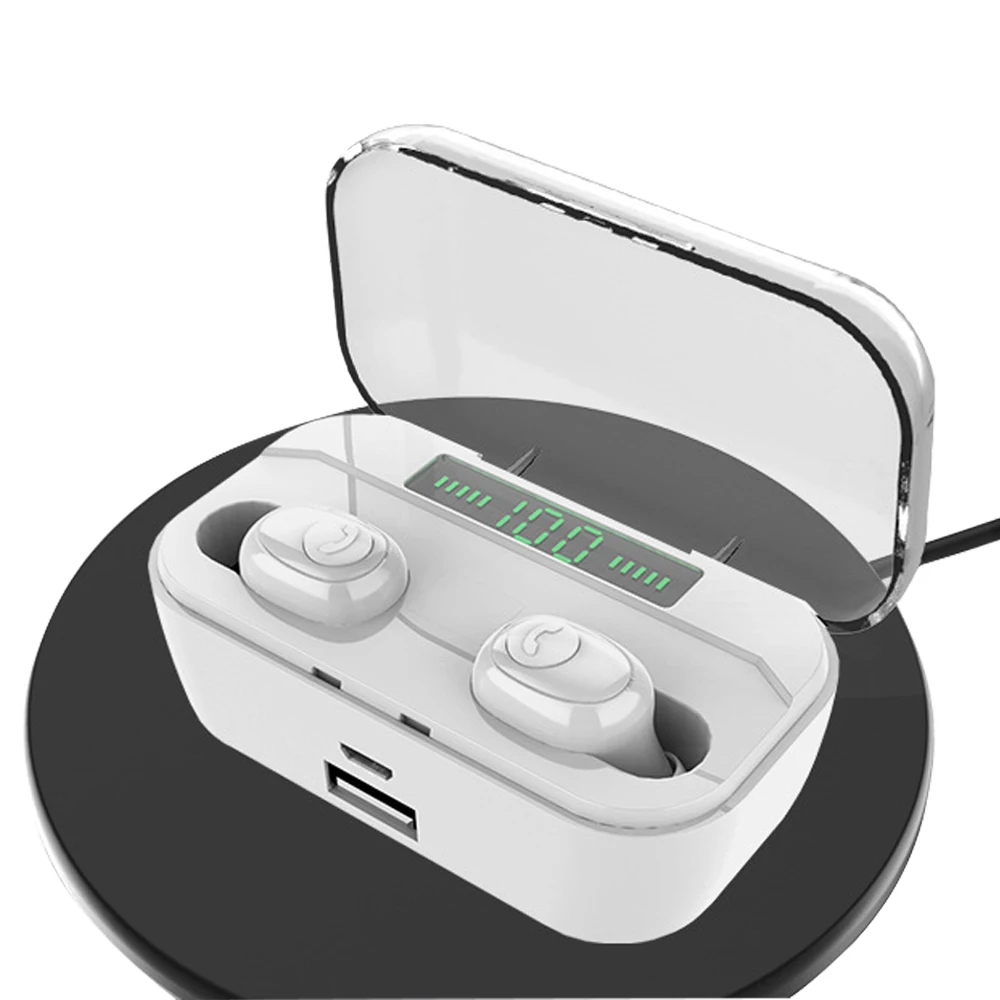 Bluetooth-наушники с зарядкой, гарнитура, наушники 8D, стерео беспроводные наушники, мини беспроводное зарядное устройство с 3500 мА/ч зарядным устройством, наушники - Название цвета: 7