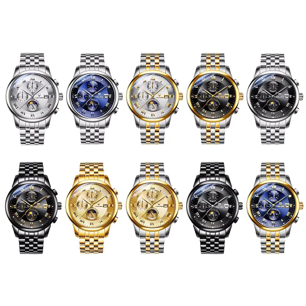 

TEVISE Explosion Multi-Function Fashion Men'S Mechanical Watch Automatic Waterproof Calendar Casual Men'S Watch 9008