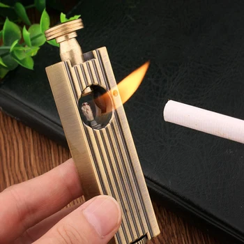 

Creative Retro Windproof Kerosene Lighter Pull-out Vintage Personality Pipe Zinc Alloy Cigarette Lighter Dropship Suppliers