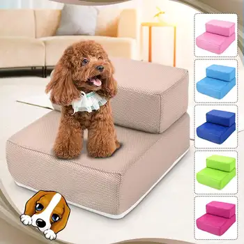 

Dog Stairs Pet Steps Stairs for Small Dog Cat Dog House Pet Ramp Ladder Anti-slip Removable Dogs Bed Stairs Pet Supplies