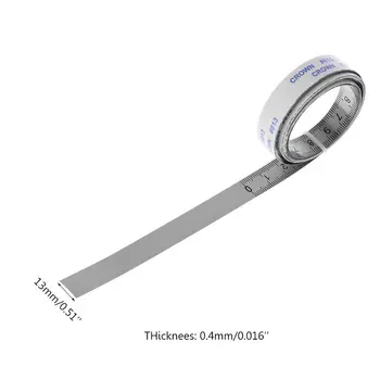 

Stainless Steel Miter Track Tape Measure Self Adhesive Metric Scale Ruler 1M-3M For T-track Router Table Saw Woodworking Tool