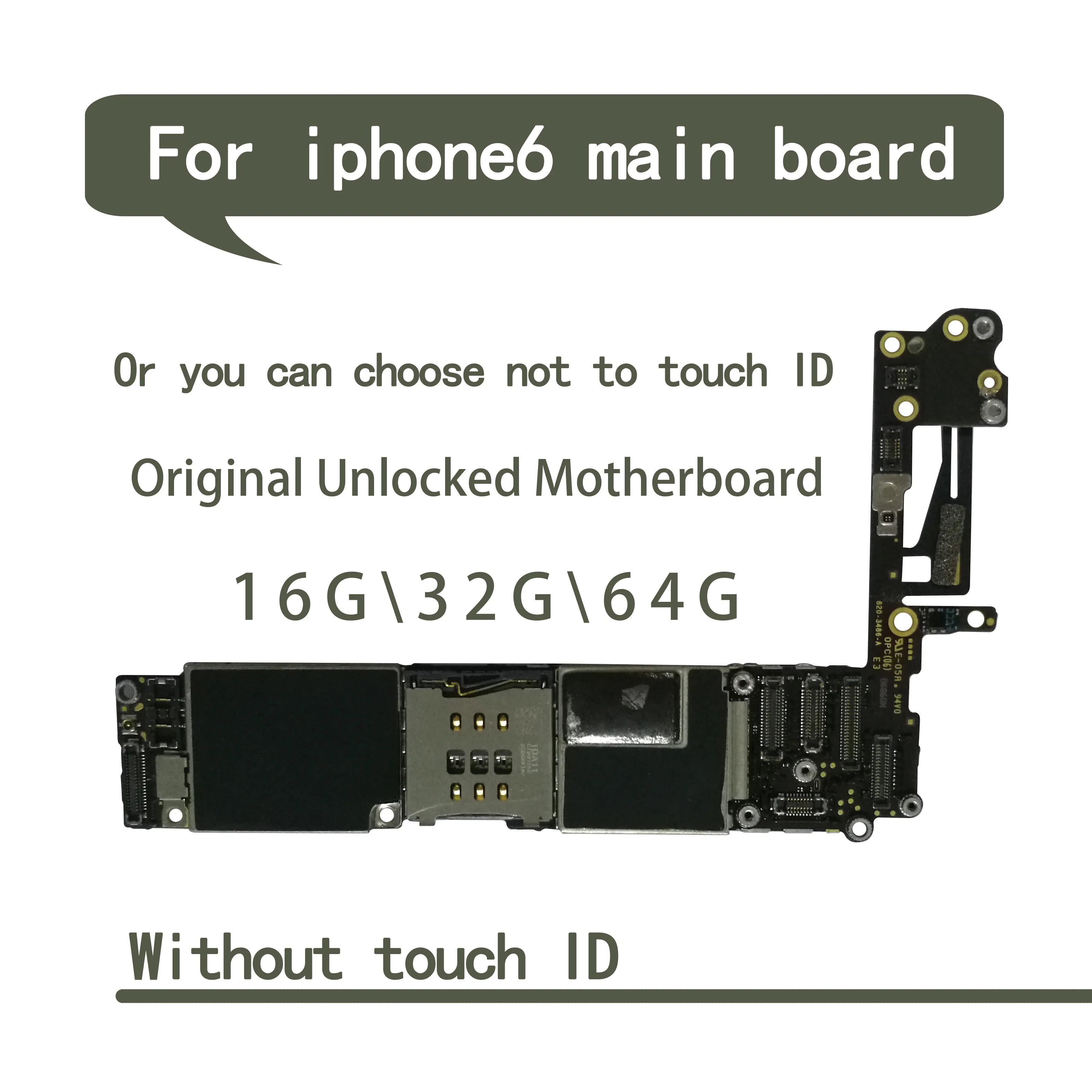 Оригинальная разблокированная материнская плата для iphone 6 с сенсорным ID/без Touch ID, для iphone 6 логические платы, 16 ГБ/32 ГБ/64 ГБ