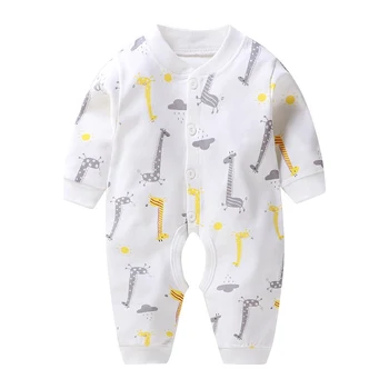 

ZWF224 Baby Rompers Long Sleeve Jumpsuit Newborn Clothes Spring Autumn Pajamas, Baby Girl Boy Clothes 0-24 Months