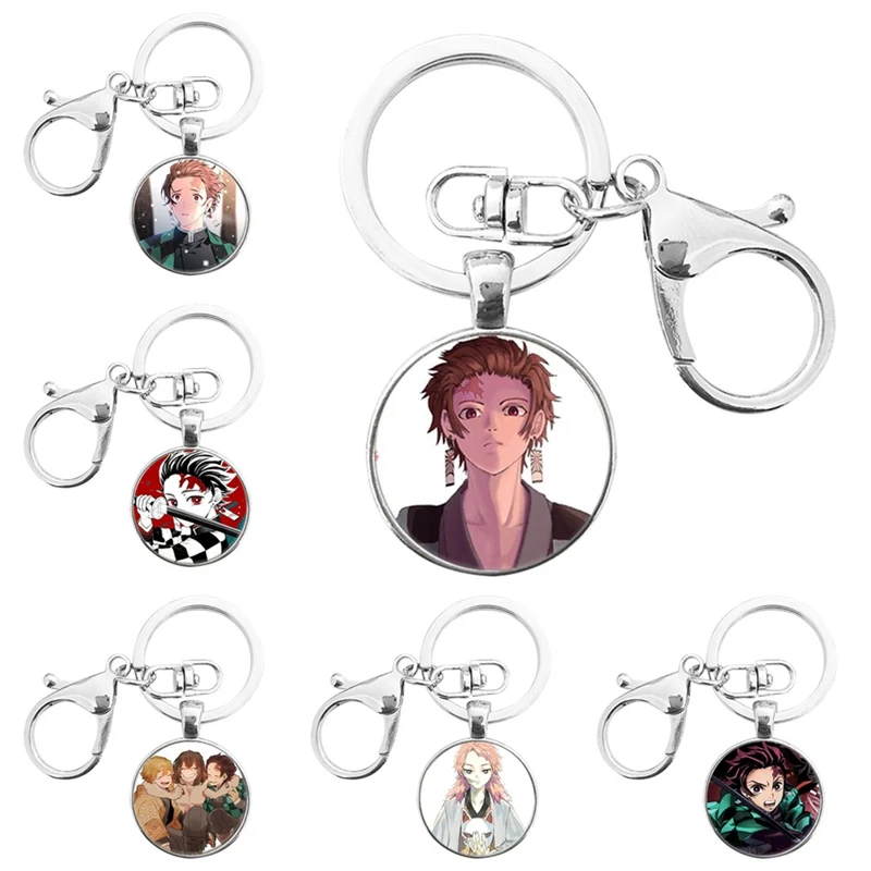 

Demon Kimetsu no Yaiba Kamado Tanjirou Nezuko Keychain Charms Acrylic