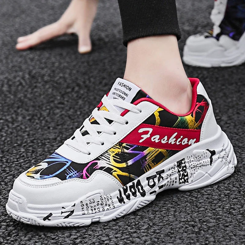 2021 KAMUCC Autumn Vintage Sneakers Men Breathable Mesh Casual Shoes Men Comfortable Fashion Tenis Masculino Adulto Sneakers