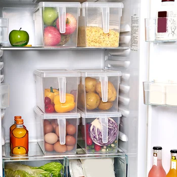 

Kitchen Food Storage Container Case Refrigerator Crisper Box with Handle Multifunctional AC889