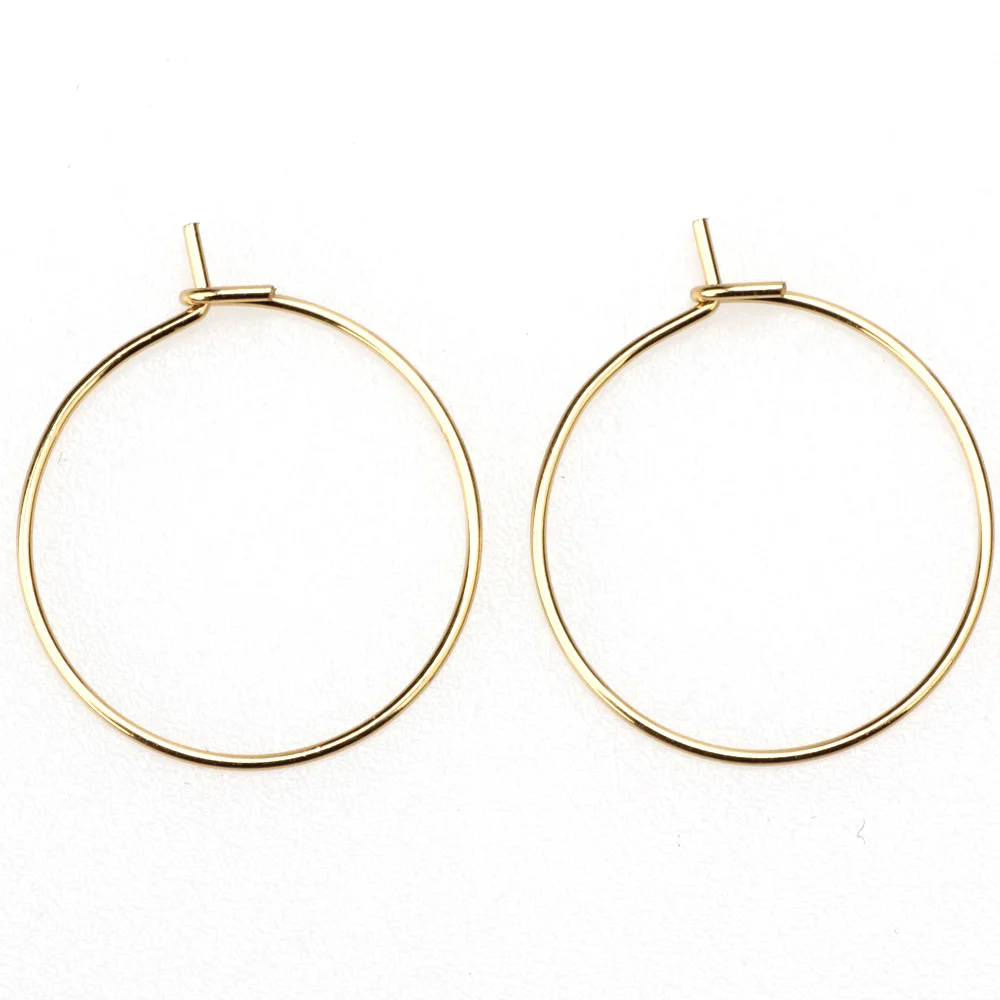 12pcs/Lot Stainless Steel 6pcs/lot Golden Big Circle Wire Hoops Loop Earrings For DIY Dangle Earring Jewelry Making Hand Made 4