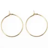 12pcs/Lot Stainless Steel 6pcs/lot Golden Big Circle Wire Hoops Loop Earrings For DIY Dangle Earring Jewelry Making Hand Made 4
