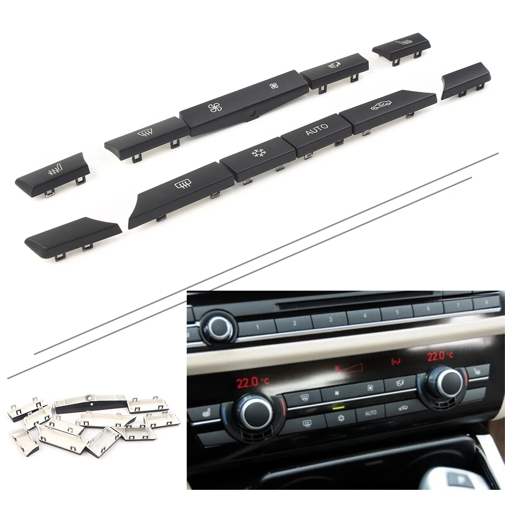 Three T Black Car 11 Button A/C Heater Switch Button Cover Repair Kit Speed Heater Control Panel Switch Button Key Caps Fit for BMW 5 Series F07 GT/F10/F11 6 Series F06/F12/F13 7 Series F01/F02 Three T Black Car 11 Button A/C Heater Switch Button Cover Repair Kit Speed Heater Control Panel Switch Button Key Caps Fit for BMW 5 Series F07 GT/F10/F11 6 Series F06/F12/F13 7 Series F01/F02