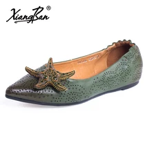 Женские балетки из натуральной кожи на плоской подошве с острым носком; повседневная женская обувь на плоской подошве; коллекция года; сезон весна-осень; обувь на плоской подошве