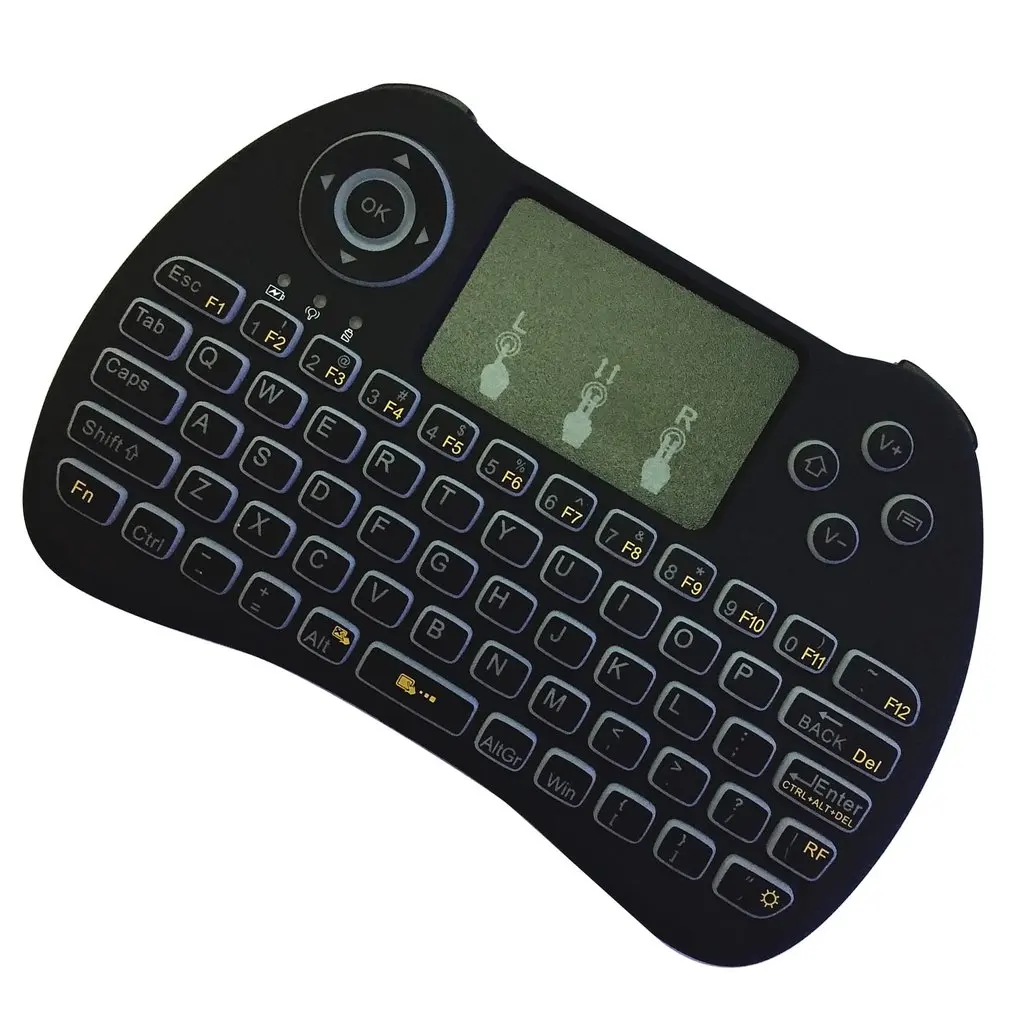Backlight Keyboard Mini Wireless Keyboard Air-Mouse Flying Squirrel Remote Control USB2.4GHz White Light Backlight