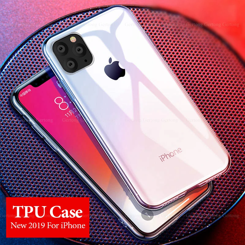 Чехол для телефона для iPhone 11 Pro 7 8 6 6s Plus для iPhone 11 X XS XR 7 8 6 6s 4 4S 11Pro max Прозрачный Силикон ТПЭ крышка