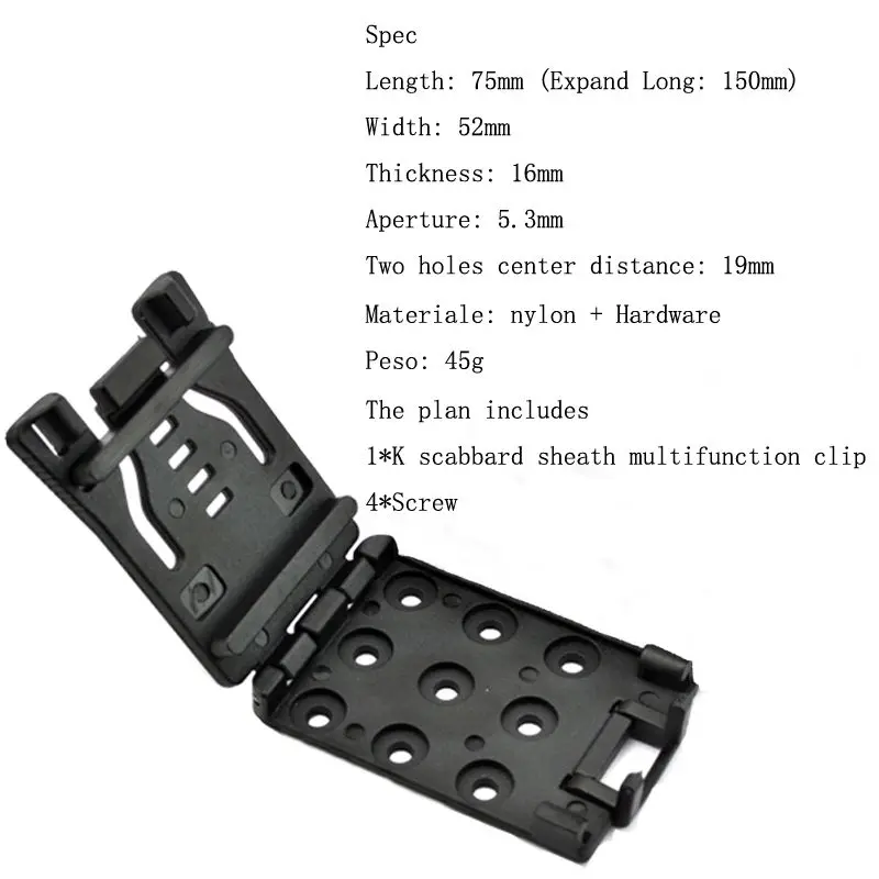 Многофункциональный EDC шестерни K оболочка Kydex ремень с ножнами зажим для талии
