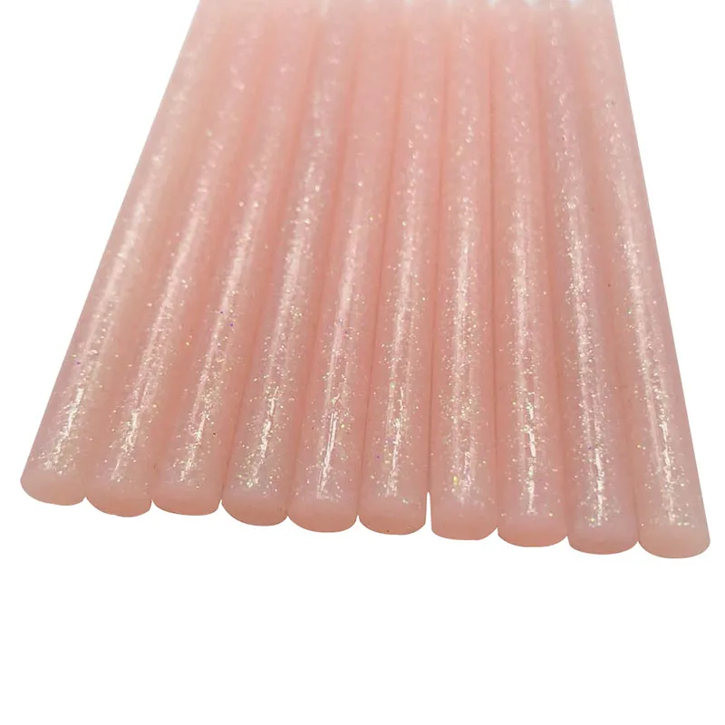 Colored Hot Melt Glue Sticks 7mm Adhesive Light Pink Color Glitter Glue Sticks Professional For Electric Glue Gun Craft Repair