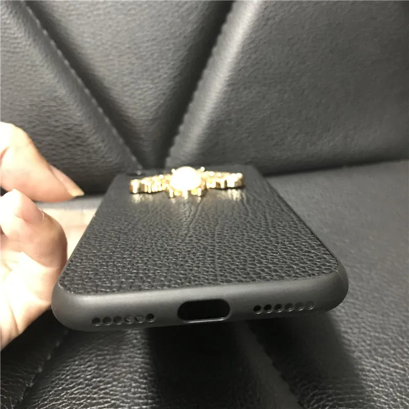 CHAOAI iPhone чехол для iPhone 6 6s 7 8plus 7plus 6plus X Xs Xr Xsmax 11 11Pro 11ProMax чехол бампер роскошный жемчуг пчела Logo2019