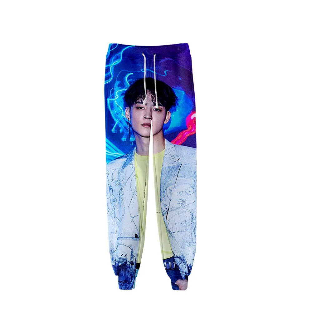 Стиль, AliExpress,, GOT7, Южная Корея, мужские комбинированные 3D штаны на лодыжке