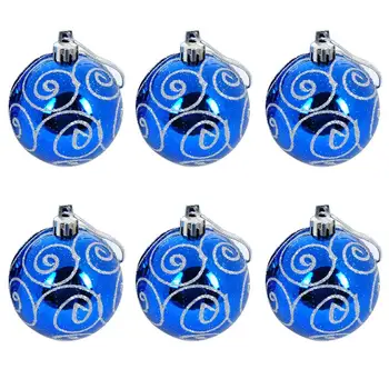 

6Pcs Christmas Ball Ornament Safe Nice Chic Adornment Gift Decor