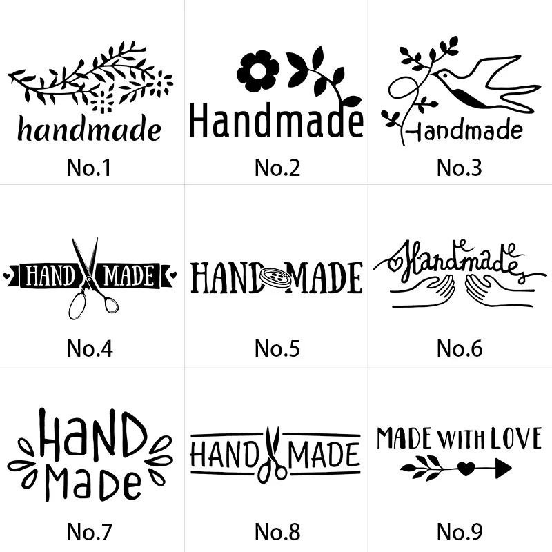 100Pcs 사랑 레이블 태그와 수제 일회용 맞춤형 플라스틱 의류 신발 가방 선물 장난감 수제 항목에 대한 태그를 걸어