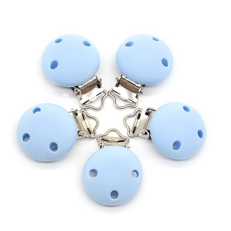 2pc blue 2 шт. круглый зажим для сосков, силиконовый шарик, детский зажим для зуба, аксессуары, зажим, игрушка, сделай сам, инструмент для сосков - Цвет: 2pc blue