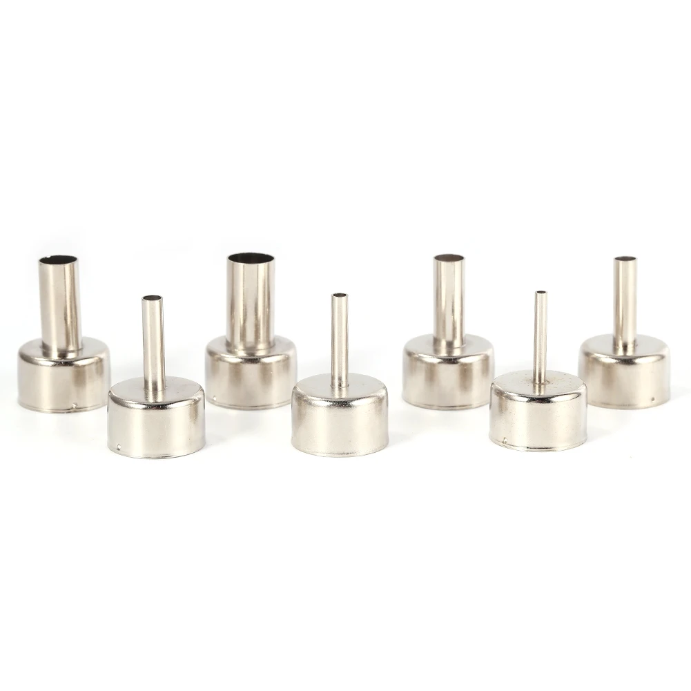 7pcs/Set 3-12mm Universal Hot Air Gun Nozzle Kit for 858D Welding Tools Soldering Station Stainless Steel Heat Gun Tips