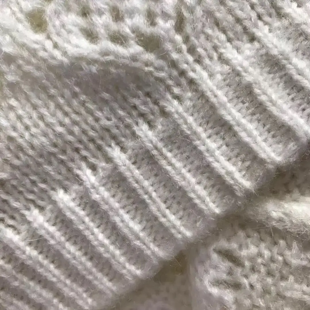 Женский мохер сладкий мягкий кардиган свитер однобортный выдалбливают Pull Top