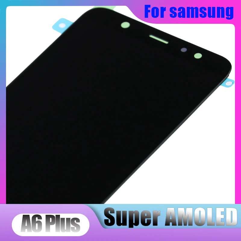 Оригинальный ЖК дисплей SUPER AMOLED для Samsung Galaxy A6 Plus A6050 A6050F сенсорный экран