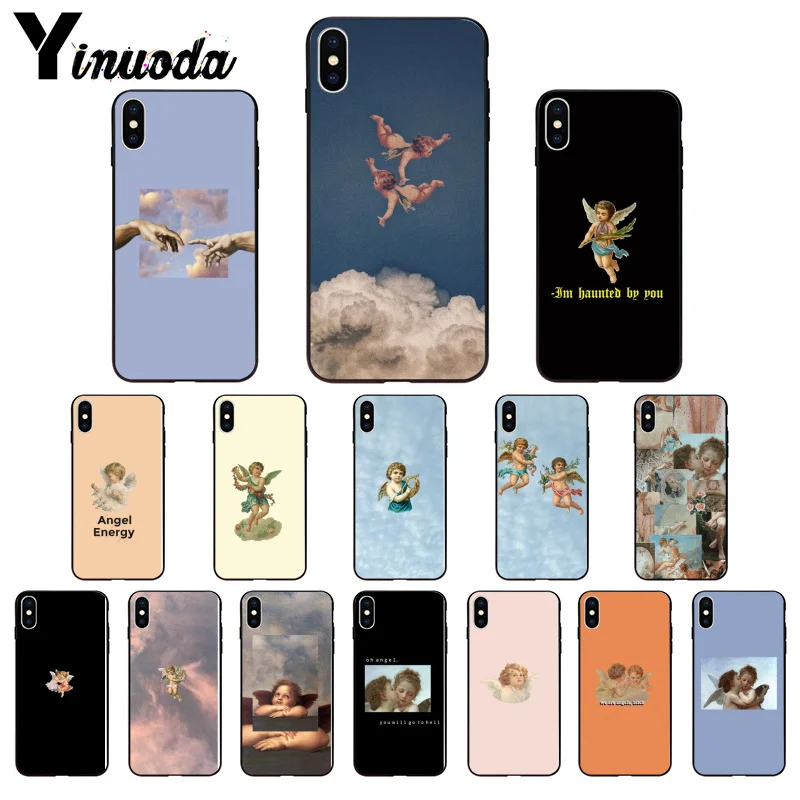 

Yinuoda Renaissance angels Cupid Aesthetics Phone Accessories Case for Apple iPhone 8 7 6 6S Plus X XS MAX 5 5S SE XR Cellphones