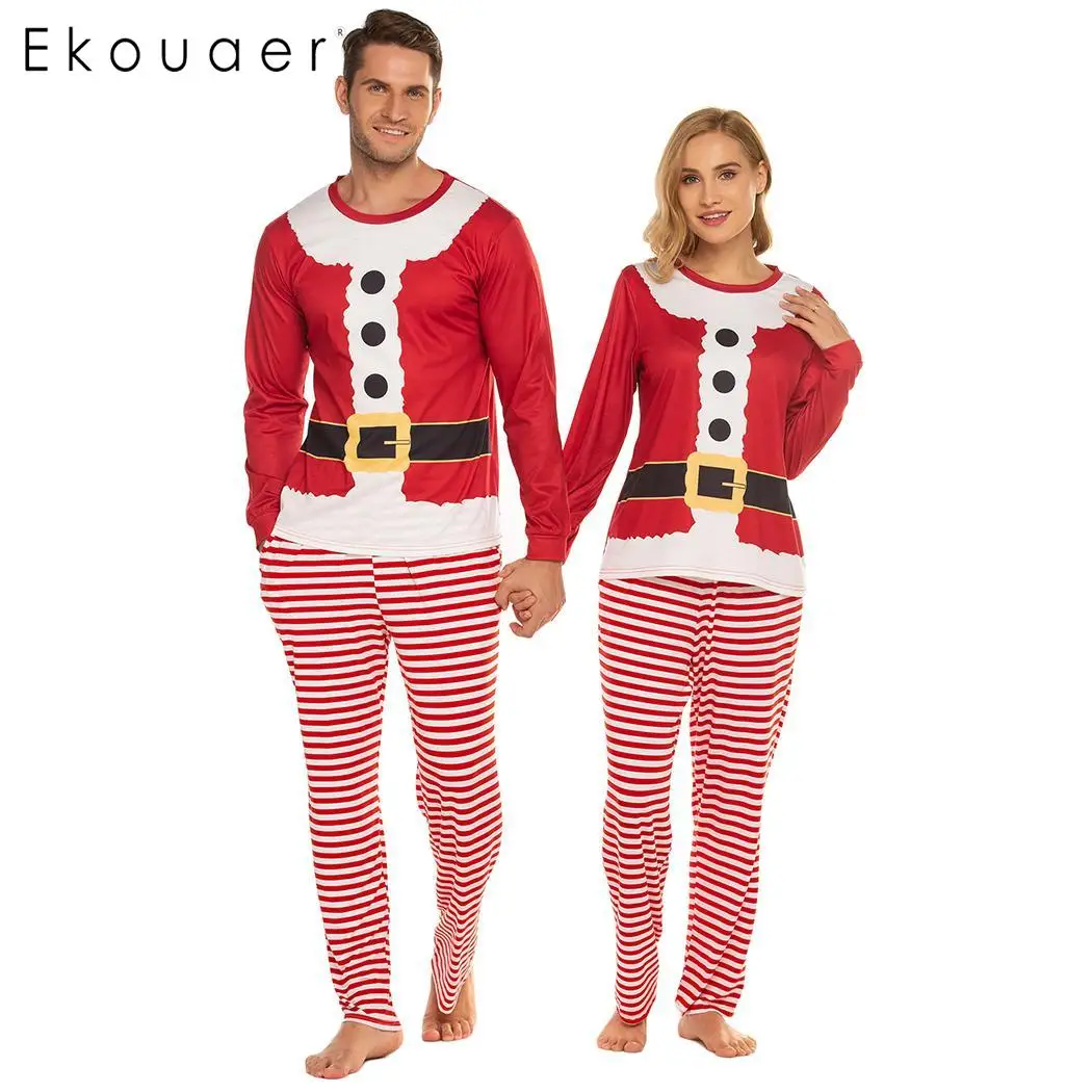 Ekouaer Men Christmas Sleepwear Pajamas 