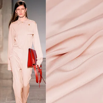 

100x140cm Pink Color cuprammonium Crepe de Chine Fabric for Woman's Summer Dress Blouse Sleepwear DIY Sewing