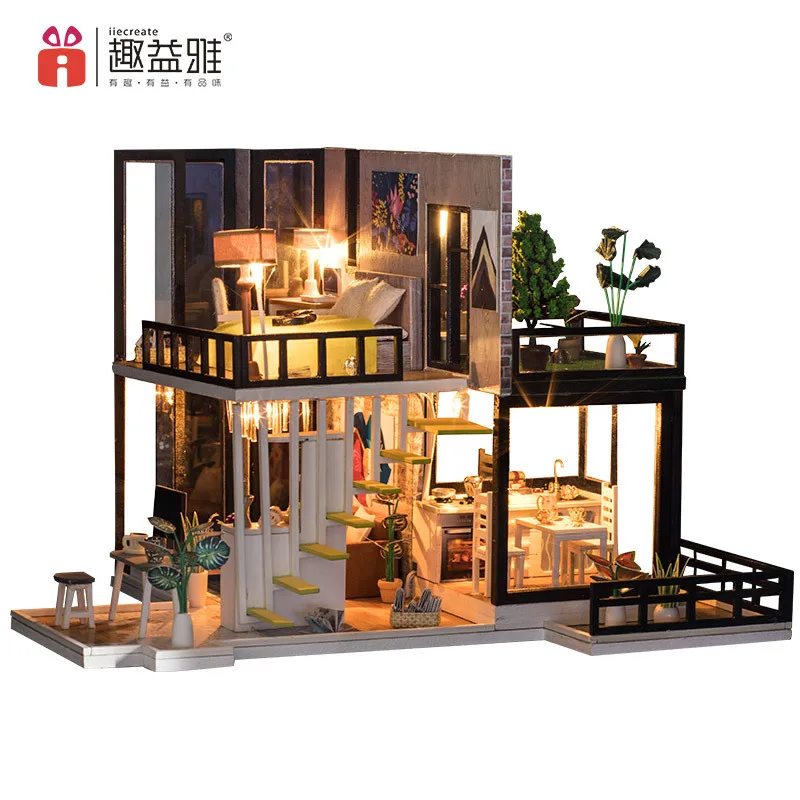 

Know DIY Hut September Forest Handmade Creative Villa Architecture Model Assembled Toys