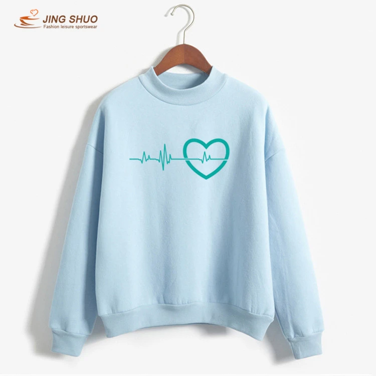 Heartbeat Love Print Осенняя толстовка женская новая модная флисовая Утепленная зимняя Толстовка дропшиппинг Превосходное качество забавная