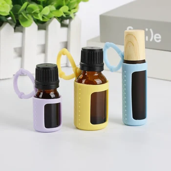 

10ml 6 Colors Random Silicone Bottle Sleeve Essential Oil Bottle Protector Silicone Protective Case Cover 10ML