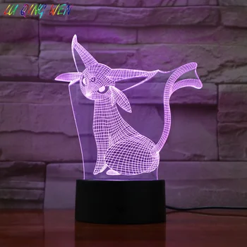 

Pokemon Go Espeon Figure LED Night Light for Children Color Changing Decor Dropshipping 2019 Festival Gift 3d Lamp Eevee Family