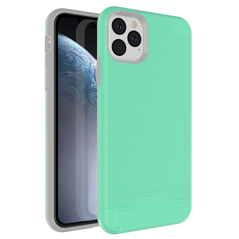 100 шт разнородная проволочная ГРАФИКА Жесткий армированный чехол для iPhone 11 Pro Max XS XR X 8 7 6 6S Plus с подставкой держатель карты Жесткий ПК+ TPU чехол