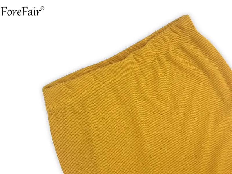 Forefair мини женская юбка карандаш Сексуальная Лето Осень Короткие повседневные облегающие офисные юбки