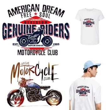 

hippie style free motorcycle iron on Transfers for Clothes biker Patch Iron on transfers Stickers Patches On Clothes Boy T Shirt
