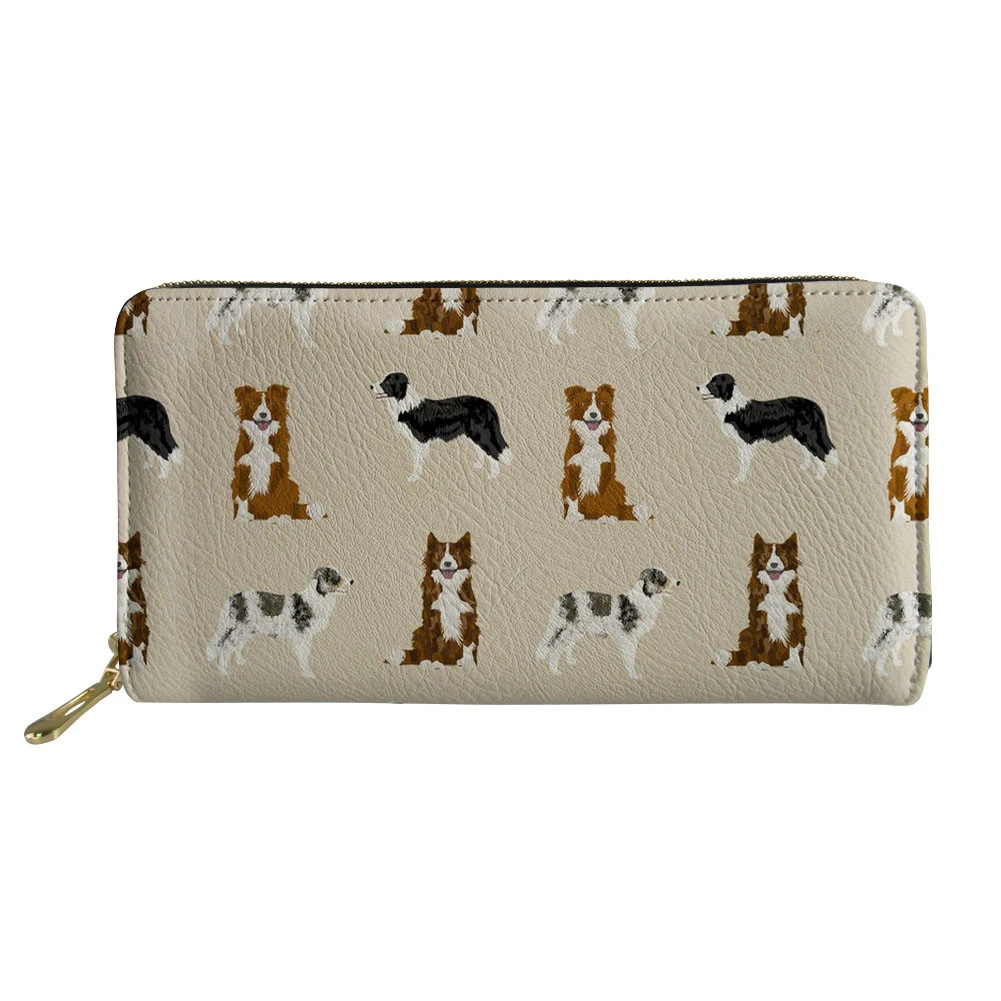 WHEREISART кошелек для женщин Border Collie 3D кошелек с рисунком модный кошелек для монет держатель для карт Monederos Para Mujer Новинка - Цвет: Y3642Z21
