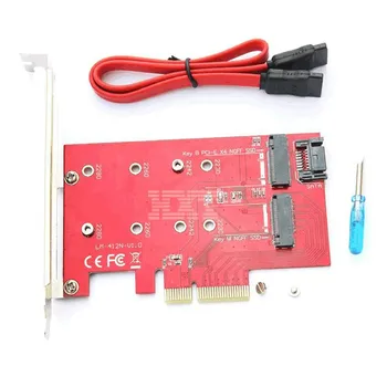

NGFF TO PCIE X4 Adapter M Key and B Key SATA Port Expansion Card Support PCI Express 3.0 2230 2242 2260 2280 Size M2
