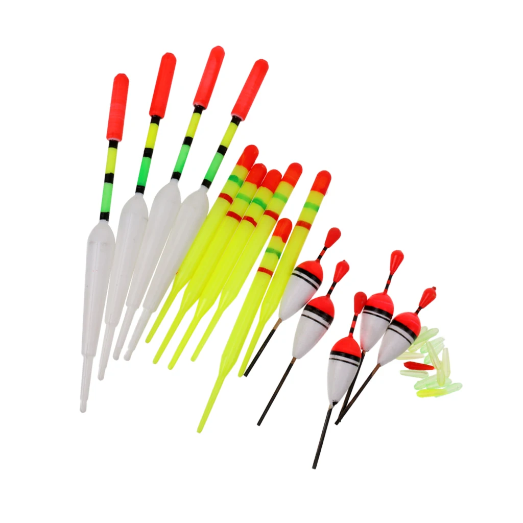 Set of 15 Plastic Fishing Floats Slip Drift Tube Indicator Fishing Slip Bobbers