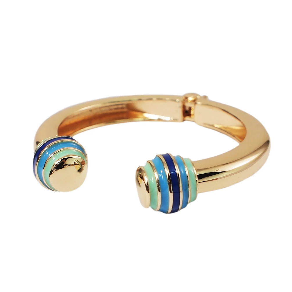 Blue bracelet 3 цвета, сплав, браслеты-манжеты для женщин, высокое качество, массивный браслет на запястье, этнические модные ювелирные изделия, аксессуары для девочек UKEN - Окраска металла: Blue bracelet