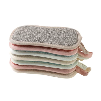 

8PCS Double Sided Scouring Pad Dish Cloth Kitchen Cleaning Tools Wipers Rags Strong Decontamination Dish Towels(Random Color)