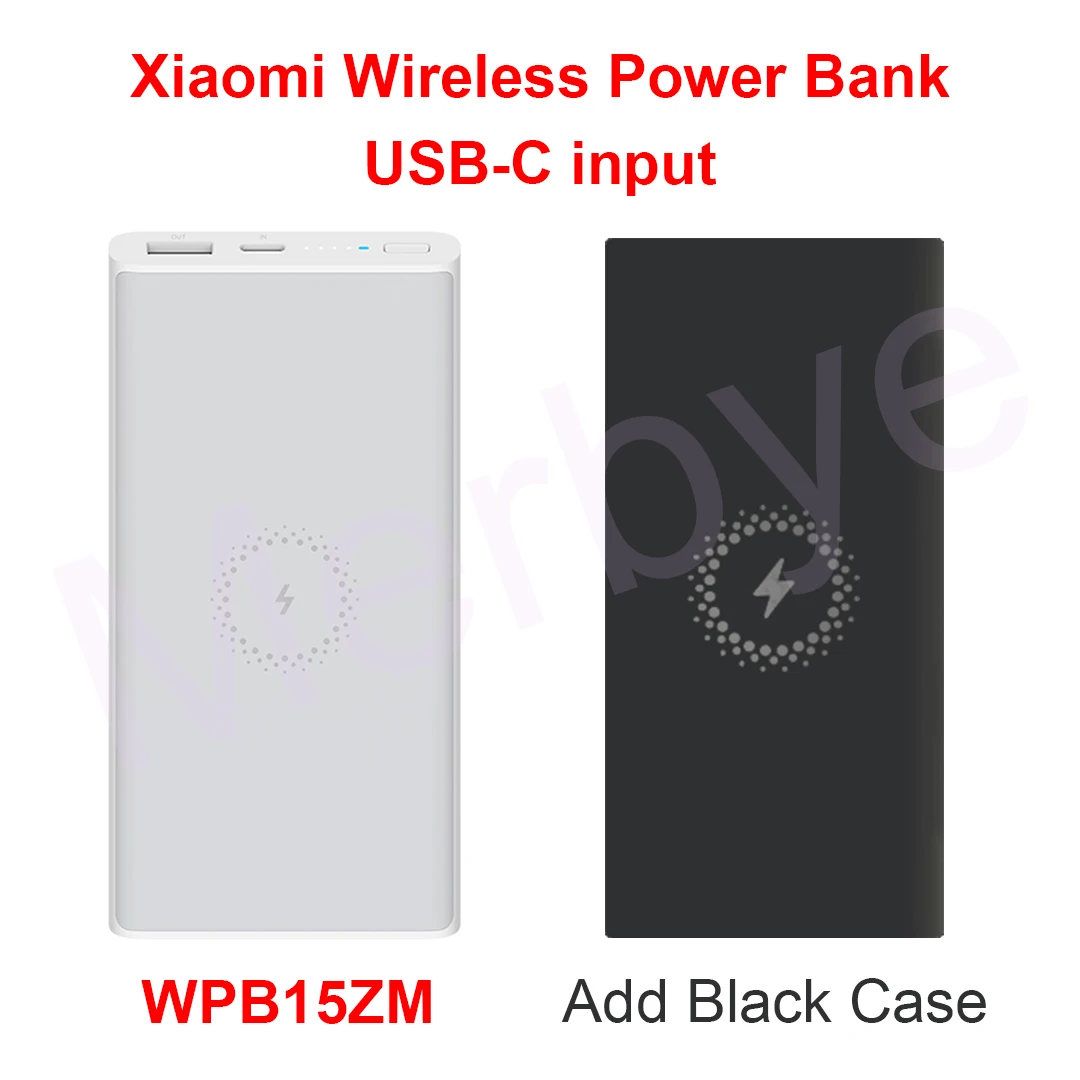Xiaomi Mi 10000 мАч Qi беспроводной внешний аккумулятор PLM11ZM/WPB15ZM Быстрая зарядка 10000 мАч Внешний аккумулятор для iPhone Samsung - Цвет: WPB15ZM White Black