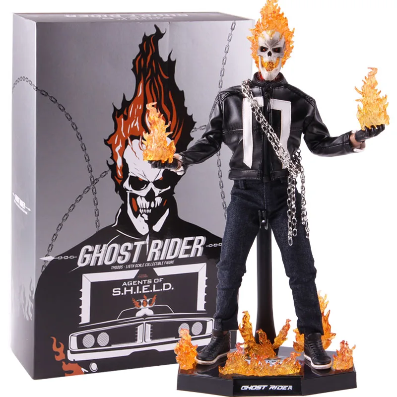 Горячие игрушки TMS 005 Marvel агенты Щ. И. Т. Щит Ghost Rider ПВХ фигурка Коллекционная модель игрушки с светодиодный светильник