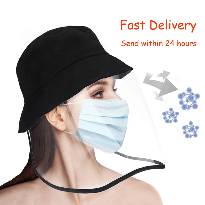 

24H Ship Safety Face Shields for Women Full Face Shield Anti-Spitting Bucket Hat Mask Visor Protection from Splash Splatter