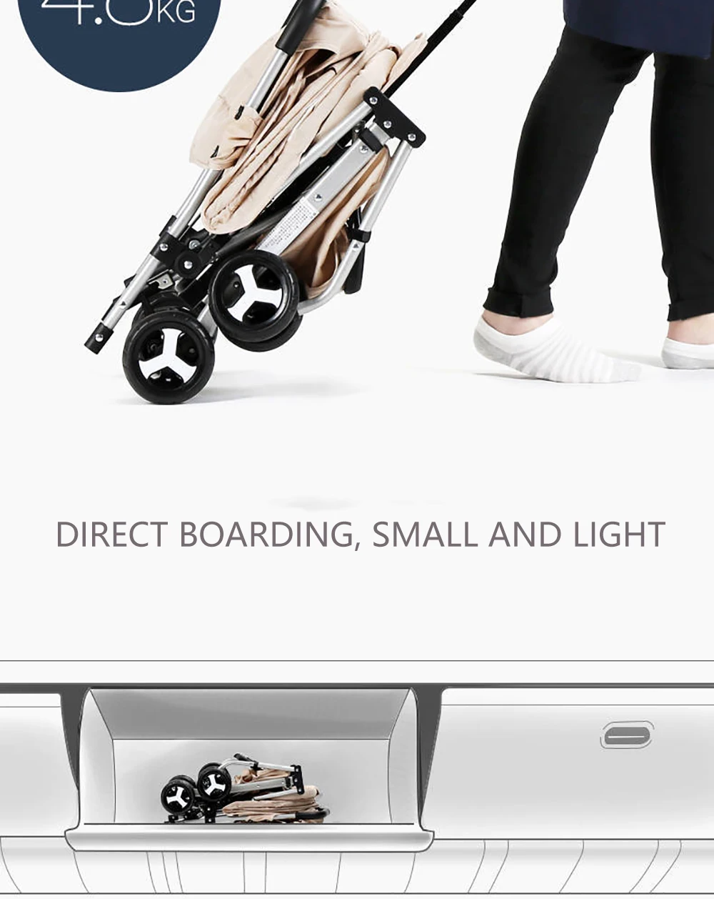 Baby trolley ultra-light, portable and easy to fold baby pocket umbrella trolley umbrella stroller
