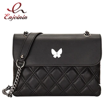

Lingge PU Leather Crossbody Bags for Women 2021 Chain Shoulder Handbags Women Trend Classic Branded Handbag Designer Handbag