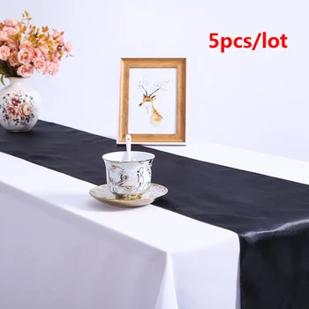 

Withme Table Runners Modern Setting Satin Pink Blue Table Runners Luxury for Weding Decoration Tablecloths on the Table 5pcs/lot
